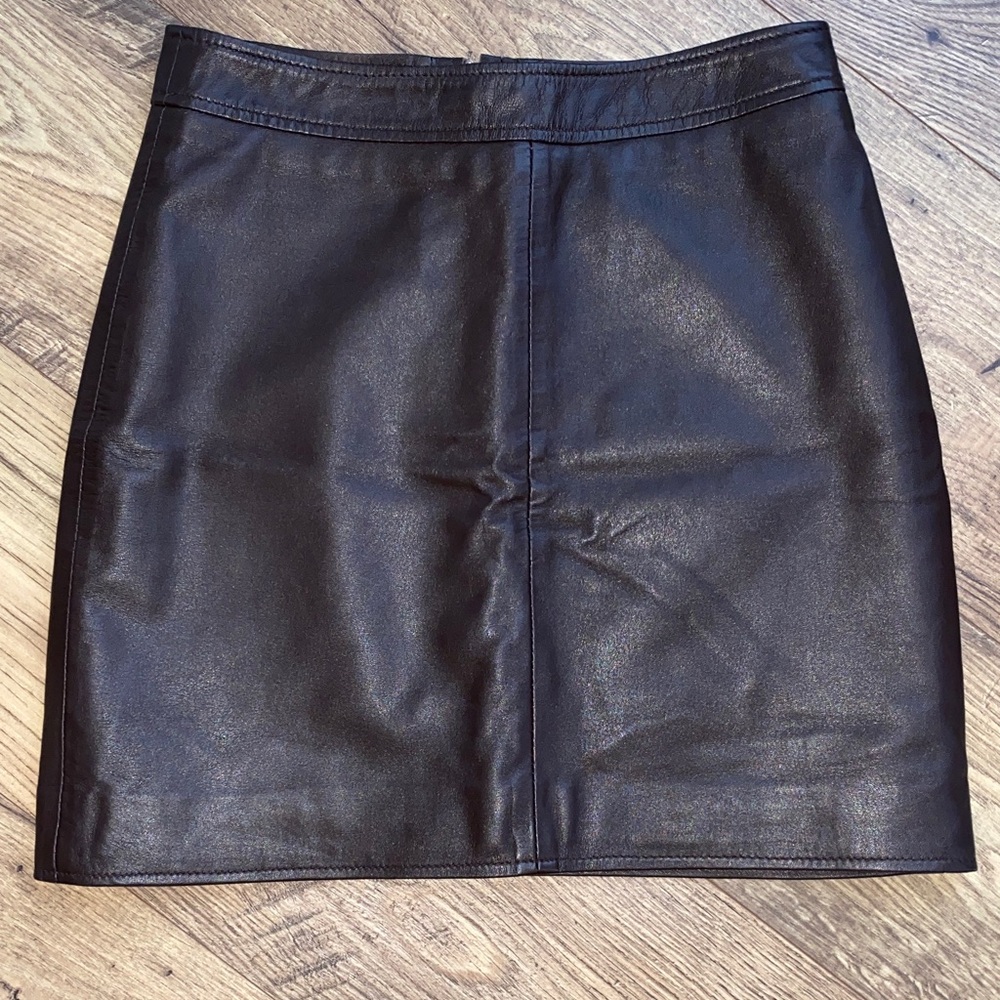 Nasty Gal Black Mini Leather Skirt